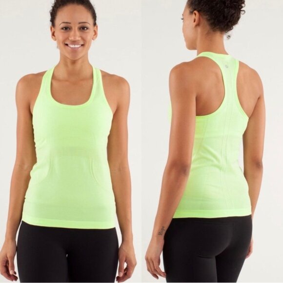 *FLAWED* Lululemon | "Faded Zap" Run: Swiftly Tech Racerback *Shortcut | Size 8 - Picture 1 of 8